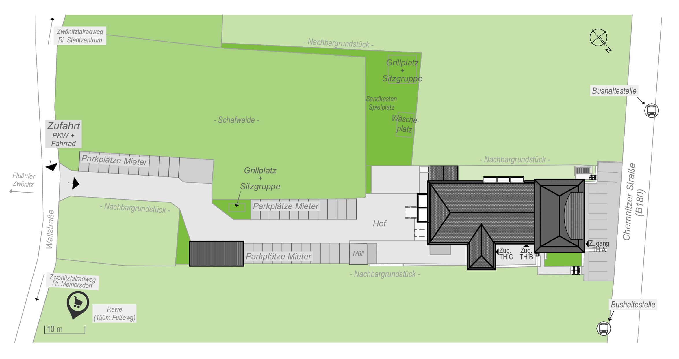 Geländeplan Chemnitzer Straße 40